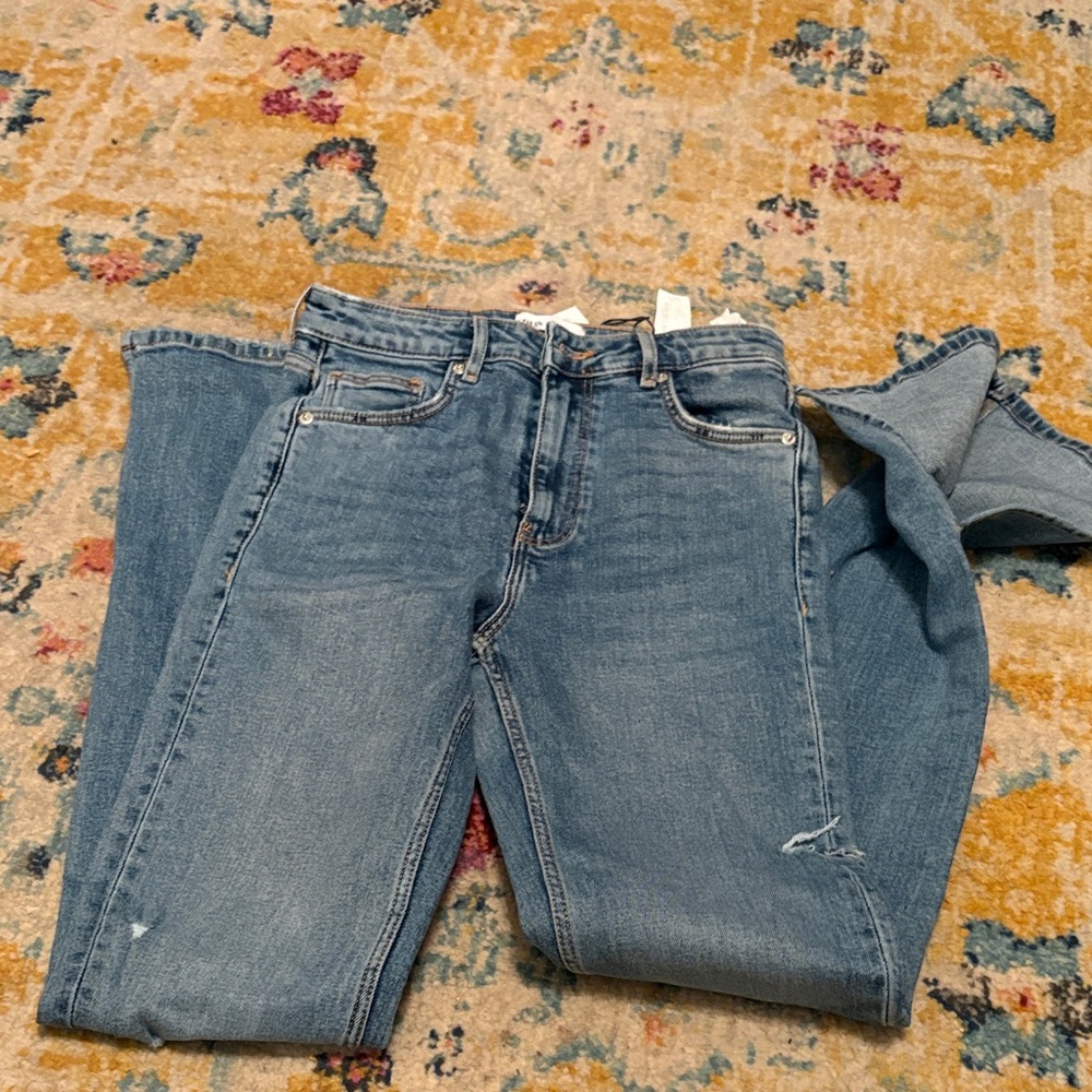 Zara Hi Rise Full Length Split Skinny Jean - NWT!